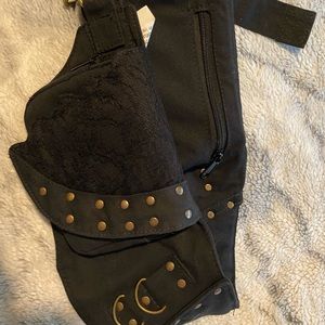Steampunk Festival Black Harness Hip waist pack